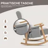HOMCOM Fauteuil à bascule, fauteuil à bascule rembourré Voir les images du produit 6