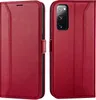 A red flip case for a Samsung Galaxy S20 FE phone is shown from two angles. Podgląd zdjęcia produktu