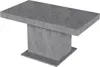 A gray rectangular dining table with a pedestal base, shown against a white background. Podgląd zdjęcia produktu