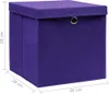 vidaXL Úložné boxy s víkem 4 ks 28x28x28 cm Fialová Náhled obrázku produktu 5