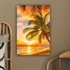 MuchoWow® - Leinwandbilder - Sonnenuntergang - Palme - Produktbild-Vorschau 5