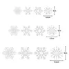A size chart showing different sizes of snowflakes. Produktbild-Vorschau