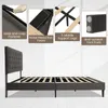 A bed frame with inset images highlighting its features. Náhled obrázku produktu