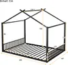 MODFU Lit enfant 140x200 cm Cabane avec Sommier à Lattes, Voir les images du produit 4