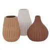 Blumenvase aus Keramik im 3er Set Mattes Design Mehrfarbig Produktbild-Vorschau 1