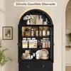 Armoire haute de 170 cm avec étagères, tiroirs et portes, Voir les images du produit 9