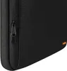 A close-up view of the side of a black laptop bag, showing the zipper. Náhľad obrázku produktu