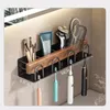 AIORBER Zahnbürstenhalter Wandmontage 4 Plätze, Walnussholz Produktbild-Vorschau 7