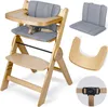 NUKIDO höhenverstellbarer Hochstuhl Babystuhl aus Holz Produktbild-Vorschau 18