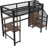 MODFU Hochbett 90x200cm mit Rausfallschutz, Etagenbett Produktbild-Vorschau 9