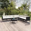 vidaXL 9-tlg. Garten-Lounge-Set mit Auflagen Poly Rattan Produktbild-Vorschau 2