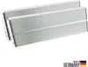 Two air filters are shown diagonally against a white background. The filters are white with silver bands. Voir les images du produit
