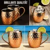 Moscow Mule Becher 6er Set Edelstahl Cocktail Glühwein Produktbild-Vorschau 7
