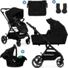 Kinderkraft Yoxi 3in1 passeggino con navicella e seggiolino Anteprima dell’immagine prodotto 16