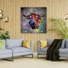 Graffiti Street Art Stier Tier Leinwandbild Wandbild Deko Produktbild-Vorschau 3