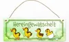 Hereingewatschelt Metallschild mit niedlichen Entchen Produktbild-Vorschau 2