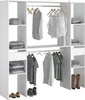 Parisot Combi 3 – Kleiderschrank 176 cm Weiß mit Vorhang, 2 Produktbild-Vorschau 4
