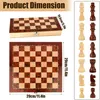 3-in-1 Holzspiel – Schach, Dame & Backgammon – Klappbares Produktbild-Vorschau 8
