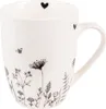 Tazza Clayre & Eef 300 ml Beige Nero Porcellana Fiori Anteprima dell’immagine prodotto 1