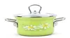 BELIS Rondel emaliowany ze szkłem. dAISY 24 cm/4,5l Podgląd zdjęcia produktu 1