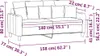vidaXL 2-osobowa sofa jasnoszara 140 cm tkanina Podgląd zdjęcia produktu 7