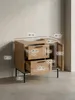 Maßskizze des Waschbeckenunterschranks mit exakten Abmessungen: Breite 60 cm, Höhe 60 cm, Tiefe 40 cm, ideal für die Badplanung._#sku_SAFWL6.876# Produktbild-Vorschau