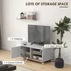 HOMCOM Moderner Wohnzimmer-TV-Schrank mit Rollen, Tisch für Produktbild-Vorschau 5