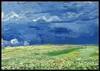 Affiche 100 x 70 cm Champ de blé sous des nuages d'orage, Voir les images du produit 2