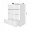 Kommode Schrank AVEN 80cm, Aktenschränke mattweiß, 4 Produktbild-Vorschau 6