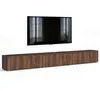 AX LIVING Barvo 3x100 TV Kommode Lowboard Dunkelbraun Produktbild-Vorschau 4