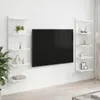 vidaXL Wandregal 2 Stk. Weiß 30 x 15 x 100 cm Holzwerkstoff Produktbild-Vorschau 2
