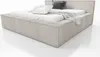 A bed with pillows and a blanket on a white background. Produktbild-Vorschau