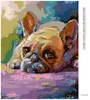 Diamondi - Diamond painting - LIEGENDE BULLDOGE, 40X50 cm, Produktbild-Vorschau 3
