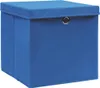 vidaXL Úložné boxy s víkem 4 ks 28x28x28 cm modré Náhled obrázku produktu 1