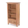 BÜCHERSCHRANK "LIBROS" | Mahagoni Holz, 102 cm | Holzregal Produktbild-Vorschau 1