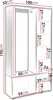 A diagram showing the dimensions of a wardrobe. Produktbild-Vorschau