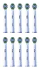 A set of 10 electric toothbrush heads arranged in two rows of five on a white background. Voir les images du produit