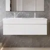 120cm Mineralguss Waschtisch mit Unterschrank Badmöbel Set Produktbild-Vorschau 1