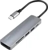 LogiLink USB-C 6-in-1 Multifunktions-Hub silber Produktbild-Vorschau 1