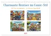 Charmante Rentner im Comic-Stil (Wandkalender 2027 DIN A4 Produktbild-Vorschau 1