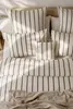 Bettwäsche-Set LINE 140x200 cm, Beige-Braun, 100% Baumwolle Produktbild-Vorschau 4