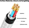 USB-C zu USB-C Kabel 480mbps 60W mit Metall Stecker - Weiß Produktbild-Vorschau 6