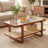 Table basse rectangulaire COSTWAY, table d'appoint pour Voir les images du produit 2
