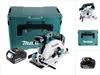 A collage of images showing a Makita circular saw, its case, and batteries. Produktbild-Vorschau