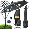 KESSER® Ampelschirm Alu Sonnenschirm mit LED Solar Inkl. Produktbild-Vorschau 1
