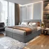 TRADA Boxspringbett Adele, 160x200, Grau, elektrisch Produktbild-Vorschau 8