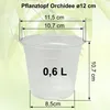 MePla - 5 Stück - Pflanztopf Orchidee ø 12 cm Produktbild-Vorschau 2