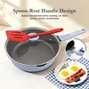 Antihaft-Bratpfanne 30 cm mit Deckel, 4,7 L, abnehmbarer Griff, blau Produktbild-Vorschau