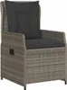 vidaXL Gartensessel 2 Stk. Verstellbar Grau Poly Rattan Produktbild-Vorschau 4