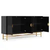 Merax Kommode 160 cm, Sideboard mit 4 Türen, Goldenes Bein, Produktbild-Vorschau 9